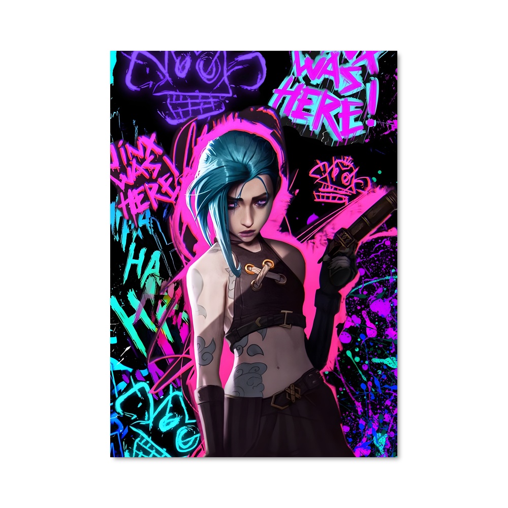 Poster Jinx en Graffiti – affiche League Of Legends